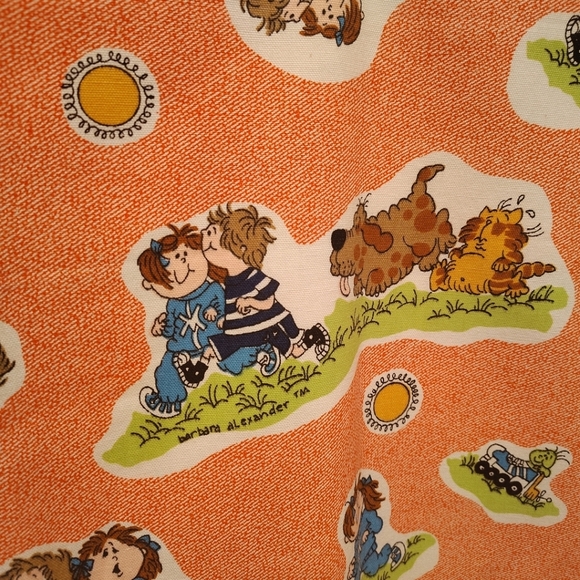 1978 The Whimsical World Of Barbara Alexander Vintage Fabric Piece 1+Yds.Sewing - Picture 3 of 7